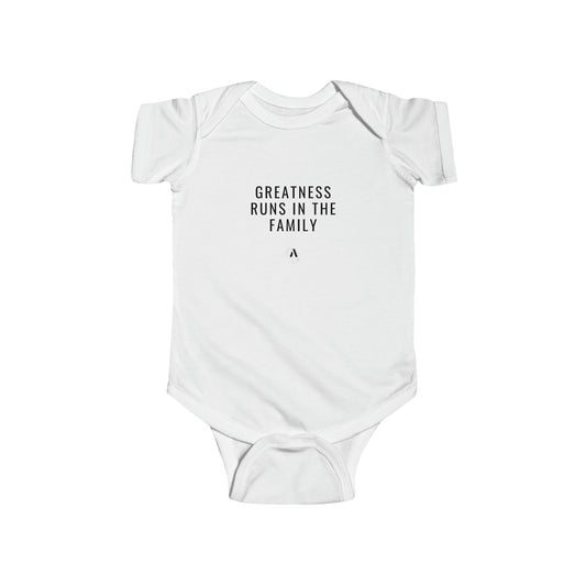 Greatness Runs in The Family Infant Fine Jersey Bodysuit